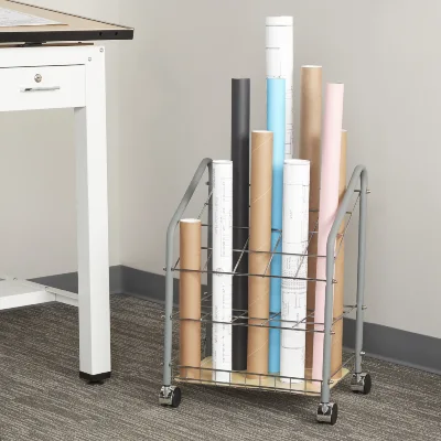 Rolled Storage for quick access to blueprints, drawings and posters