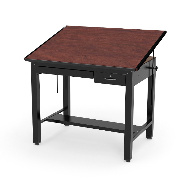 Mayline Ranger Steel Four-Post Split Top Drawing Tables