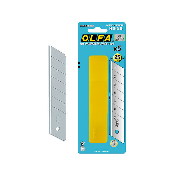 Olfa HB-5B 25 mm Replacement Blades - 5 Pack