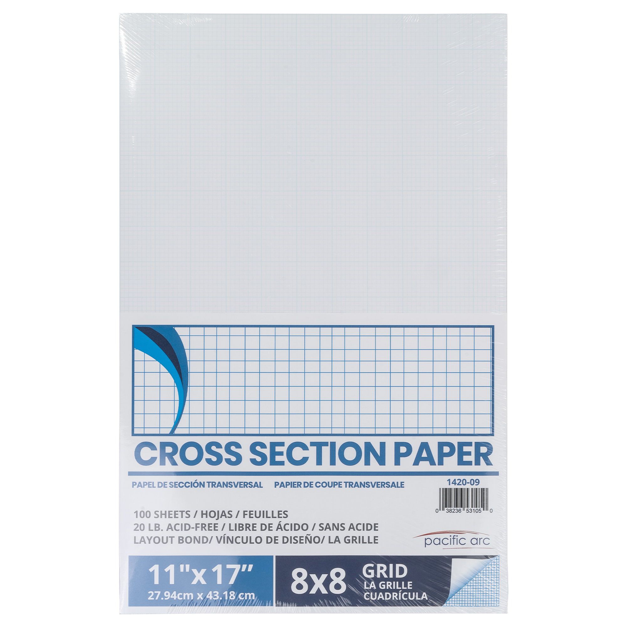 Alvin Cross Section Paper 4 x 4 Grid 50-Sheet Pad 8 1/2 x 11