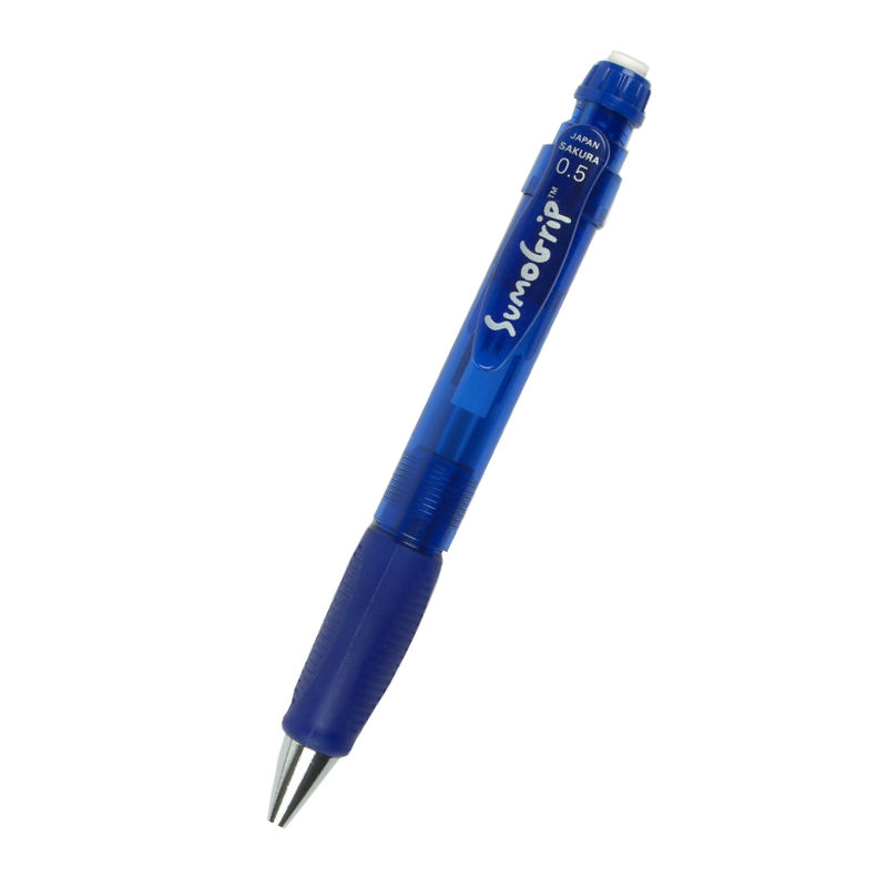 Sakura Sumo Grip Comfort Grip Mechanical Pencil, 0.5mm, Blue Barrel, Pack  of 1