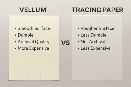 Vellum vs tracing paper comparison