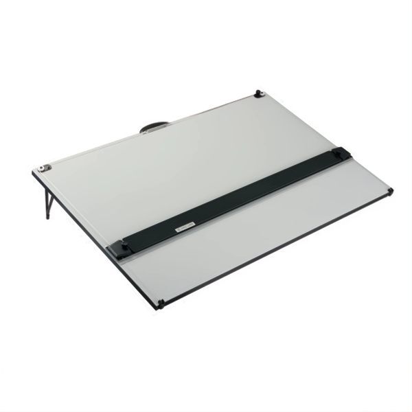 Professional portable drafting board with top-mounted parallel bar