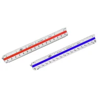 Drafting scale with color-coded furrows