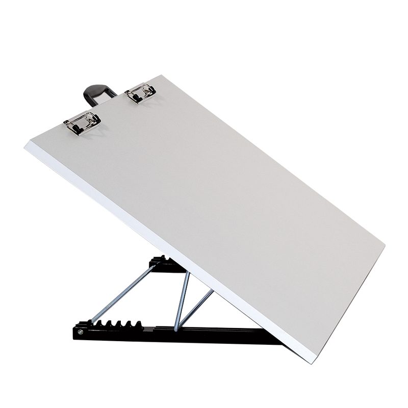Smilemart Drawing Board with Adjustable Split Top Tabletop, White/Black