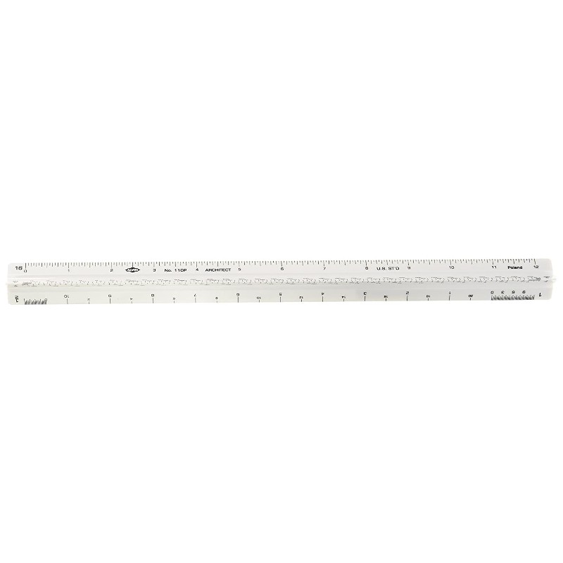 Architectural Scale Ruler, 12 Aluminum Architect Scale, Triangular Ruler  for Blueprint, Triangle Drafting Metal Architecture 