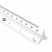 12" Scholastic Combination Scale Drafting Supplies, Ruling and Measuring Tools, Triangular Scales, Triangular Combination Scales