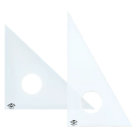 Clear Acrylic Triangles - Straight Edge 
