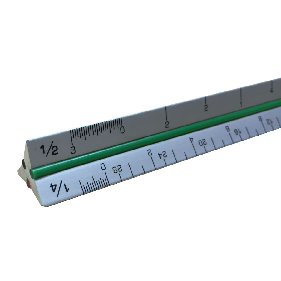 Architectural Scale Ruler Aluminum Architect Scale Triangular Scale Ruler  For Architects, Draftsman, Students And Engineers -cdsx