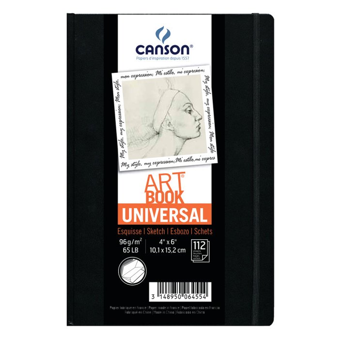 6 Pack: Canson® Black Hardcover Sketchbook, 8.5 x 11