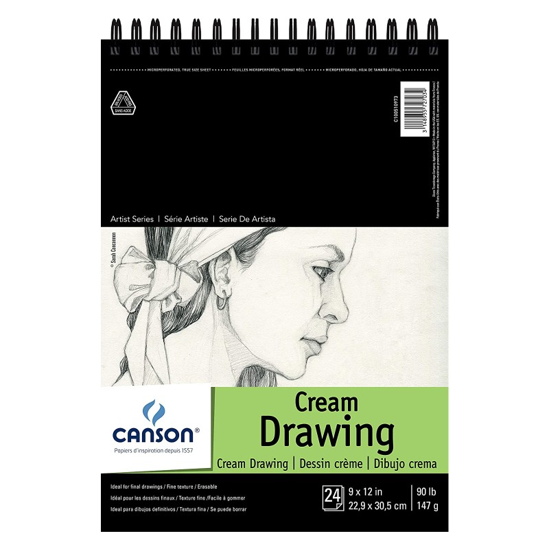 Canson Classic Cream Drawing Paper Pad DEW Drafting & Drawing Supplies