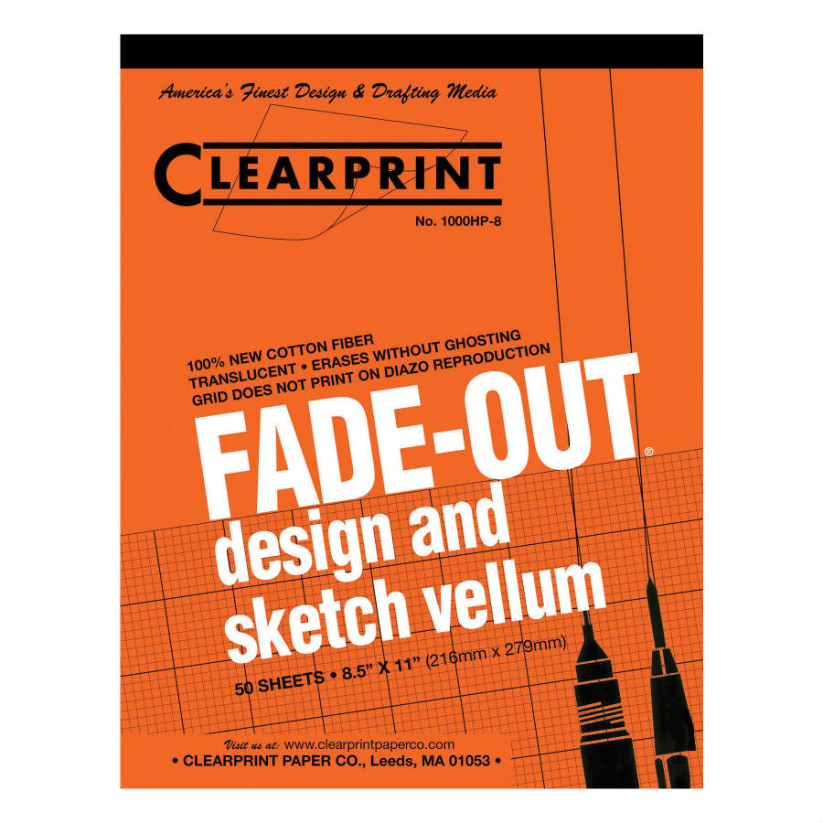 Clearprint 1000H 8x8 Grid 24x36 10 Sheet Pack