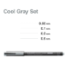 Multiliner Cool Grey 4-Pen Set - CMMLGRAY