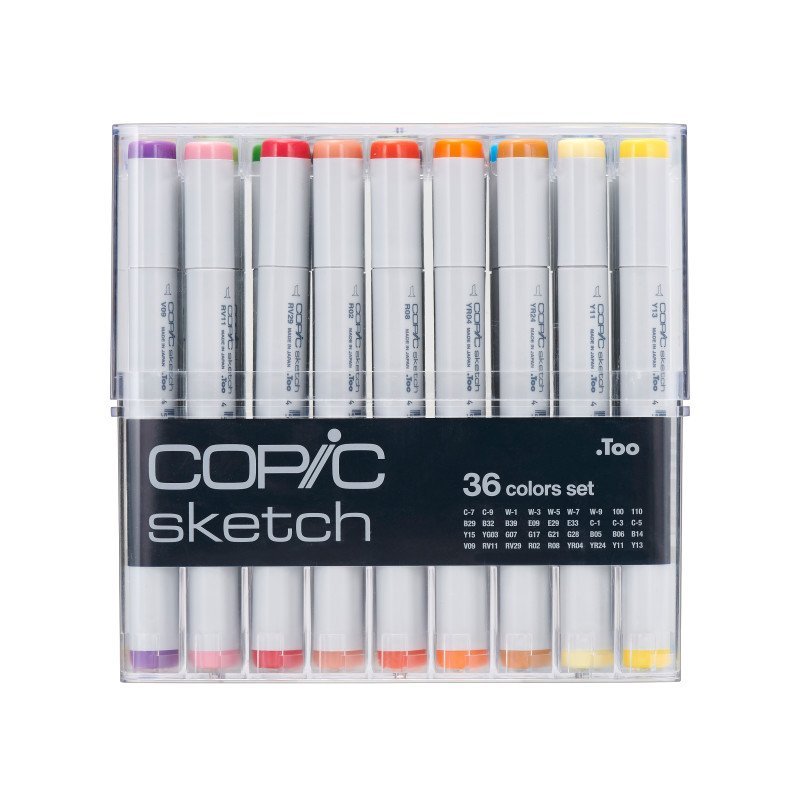 Copic Sketch Marker Set - Sea & Sky Colors, Set of 6