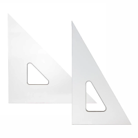 Clear Acrylic Professional Triangles - Straight Edge 