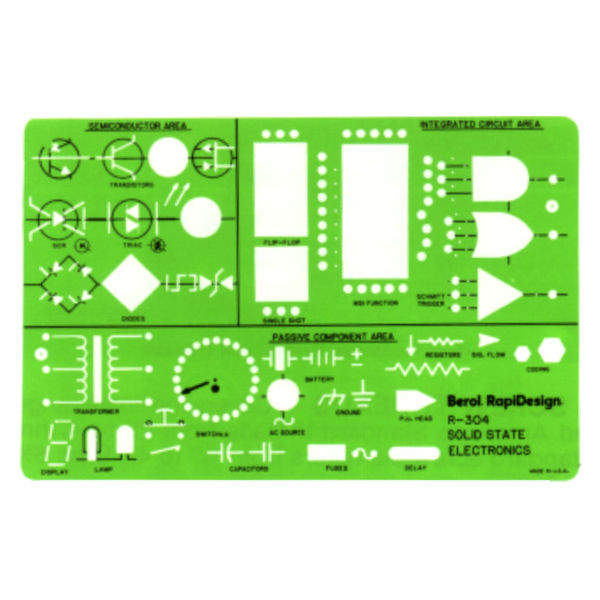 Chartpak Solid State Electronics Template (304R)
