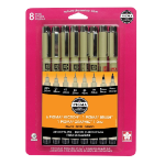 Pigma Micron 8-Pen Set - Black Art Supplies, Art Markers, Drawing and Sketching Markers, Pigma Micron Fine Line Design Pens