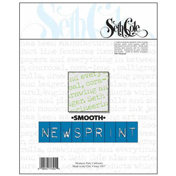 Strathmore Smooth Newsprint Paper Pad 18X24-50 Sheets -307018