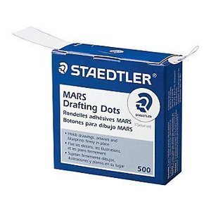 EDSRDRUS 3 Pack Drafting Dots 7/8” Diameter, Low Tack, Easy Removal,  Pre-Cut Drafting Tape Dots for Tracing, Drawing, Positioning, Roll of 500  Dots