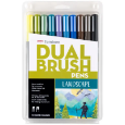 Dual Brush 10-Pen Set - Landscape Set 