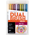 Dual Brush 10-Pen Set - Muted Colors