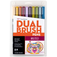 Dual Brush 10-Pen Set - Muted Colors 