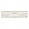 6" Protractor Ruler - 10 & 20 Parts to Inch